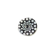Lasered Circles on Black (Agoya shell) - 23MM