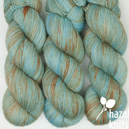 Verdigris Cashual DK - split into two skeins due to a knot/join.