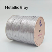 Metallic Gray - Roookies Raffia Spool
