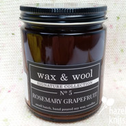 Rosemary Grapefruit Candle by Wax & Wool