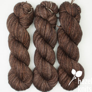"Studio Outtakes", non-repeatable color, brown layers, each unique,  Cadence, short skein, approx 190 yards