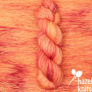 Resting Peach Face Artisan Sock - Featured Color August 2022 - on sale!