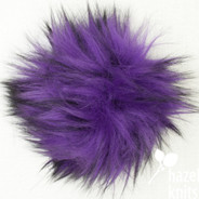 Ultraviolet 5" faux fur pom pom with snap attachment