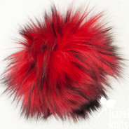 Punk Rocker 5" faux fur pom pom with snap attachment