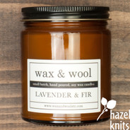 Lavender and Fir Candle by Wax & Wool