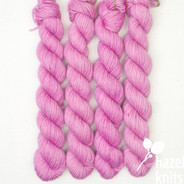 OOAK (one of a kind) plastic pink, with tinge of blue undertone Lively DK - 70 yard mini