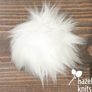 Snowball 6" faux fur pom pom with cord and button attachment