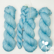 "Studio Outtakes" non-repeatable, one-of-a-kind, light turquoise - set 2 Cadence - split skein, at least 190 yards
