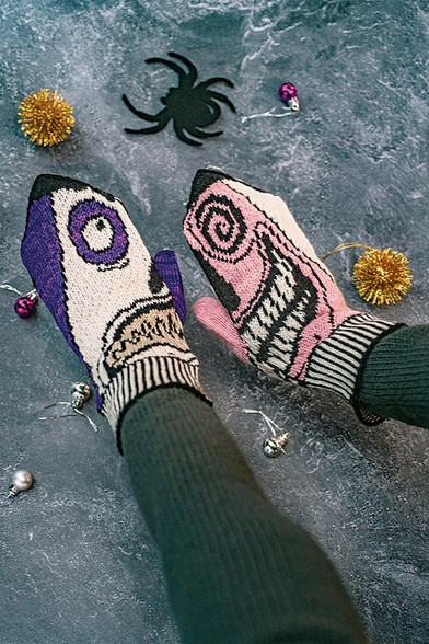 The Mayor Two-Face Mittens - pattern ONLY available in 