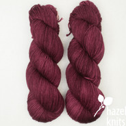 "Studio Outtakes" - non-repeatable color, deep rose, similar to our "Illa" color - Artisan Sock