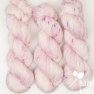 "Studio Outtakes" non-repeatable color, pinks, purples 4 Artisan Sock