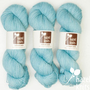 "Studio Outtakes" non-repeatable color, calming blue Artisan Sock