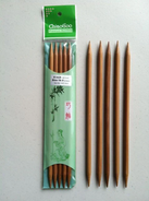 8" Double Point Knitting Needles - Chiaogoo, dark bamboo