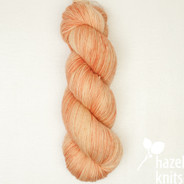 "Studio Outtakes" non-repeatable color, peachy-yellow, Artisan Sock