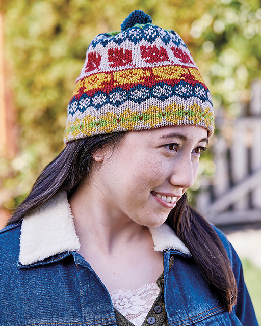 French Knot Lorelai Hat French Knot Lorelai Handknit Floral Embroidered Hat - QVC.com main image 4