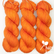 Pumpkin Cadence - skein is split into two skeins due to a knot or untidy join.