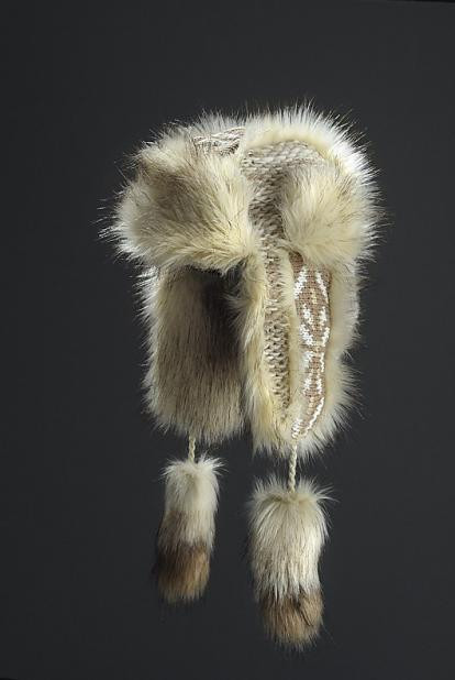 fur hat with flaps