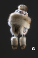 Trapper Fur Hat - Cream/Brown/Grey