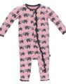Kickee Pants Muffin Ruffle Coverall, Lotus Raccoon - Size 0-3 Month