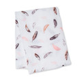 Putty Feathers Muslin Cotton Swaddling Blanket