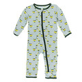 Kickee Pants Coverall w/Zipper, Spring Sky Scooter - Size 12-18 Month
