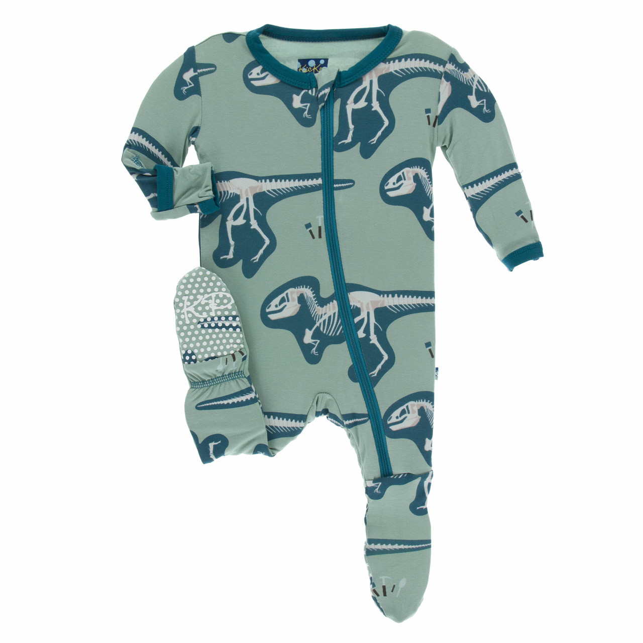 Kickee Pants Footie w/Zipper, Shore T-Rex Dig - Size 6-9 Months - The Red  Willow