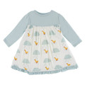 Kickee Pants Long Sleeve Swing Dress, Natural Puddle Duck - Size 2T