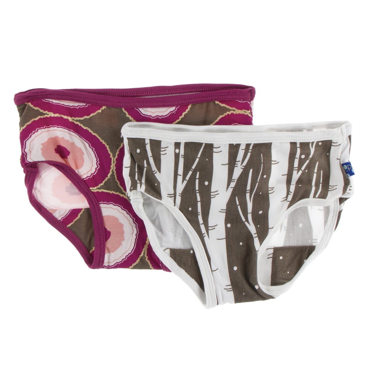 Kickee Pants Girl Underwear (Set of 2), Falcon Agate Slices