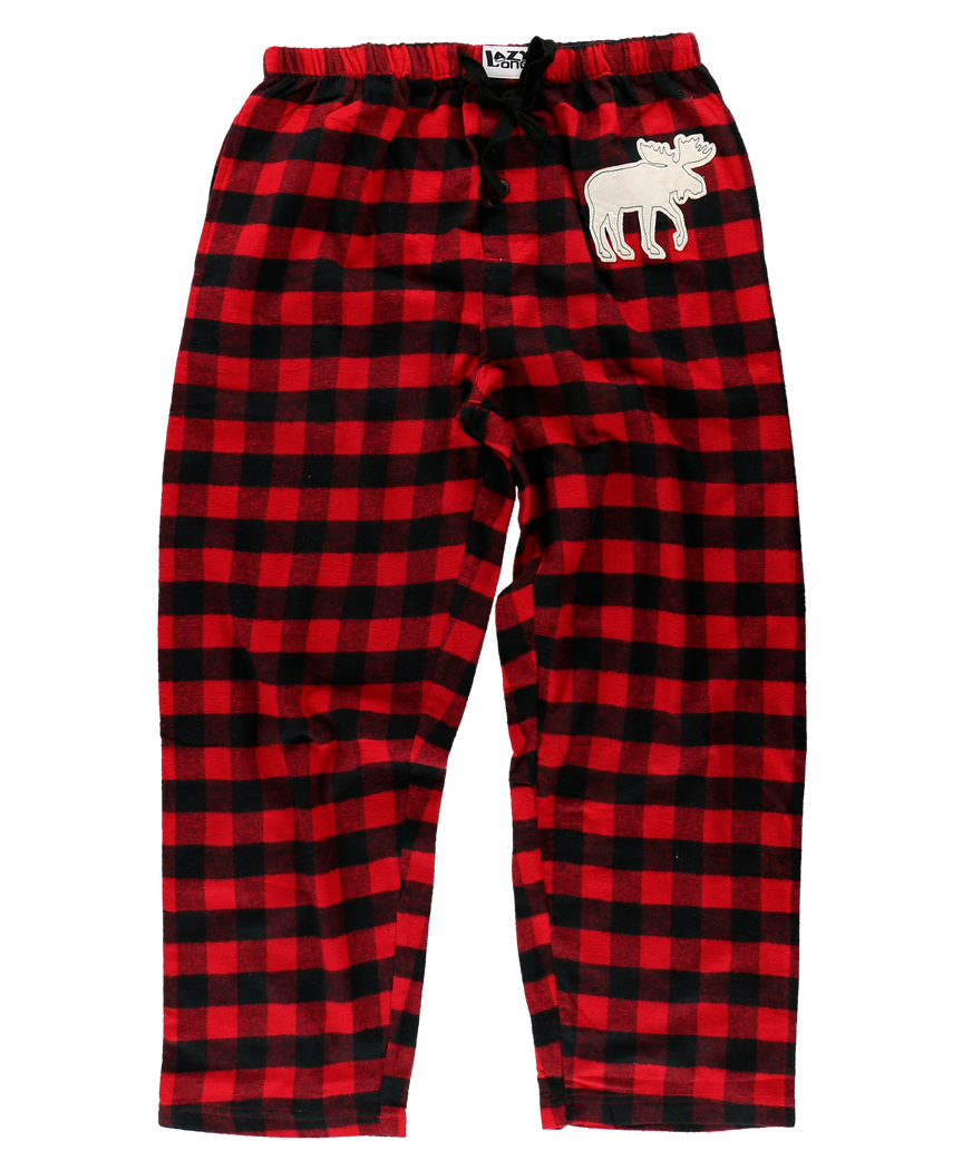 Moose Plaid Flannel Unisex PJ Pant - The Red Willow