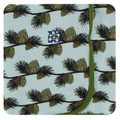 Kickee Pants Swaddling Blanket, Spring Sky Pine Cones