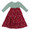 Kickee Pants Long Sleeve Tiered Dress, Crimson Snowflakes - Size 2T