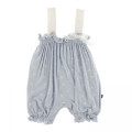 KicKee Pants Gathered Romper with Contrast Bow, Dew Dandelion Seeds