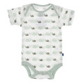 Kickee Pants Short Sleeve One Piece, Natural Snails