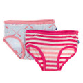 Kickee Pants Girl Underwear (Set of 2), Dew Paddles and Canoe & Forest Fruit Stripe