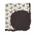 Kickee Pants Ruffle Toddler Blanket, Natural Swallowtail