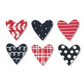 Hearts w/Patterns Magnets
