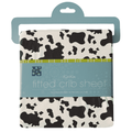 Kickee Pants Fitted Crib Sheet,  Cow Print