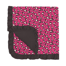 Kickee Pants Ruffle Stroller Blanket, Calypso Cheetah Print