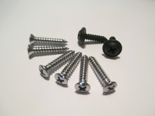 Correct #10 Black Washer- Head Tapping Screws. 8 items.