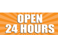 Open 24 Hours Banner Sign style 1000