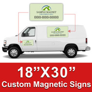 Free Design Included! 2-18x24 Custom Car Magnets Magnetic Auto Truck Signs 