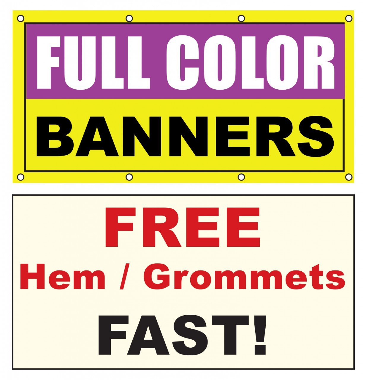 1' x 4' Vinyl Banner Sign Personalized with any info or image Outdoor FULL COLOR 