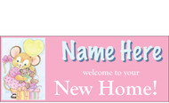 Welcome Home Baby Girl Banner Sign Vinyl 8