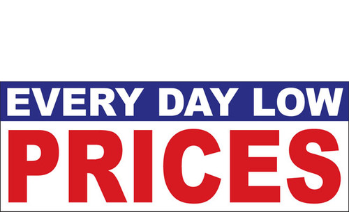 Everyday Low Prices Banner Sign Style 1100