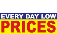 Everyday Low Prices Banner Sign Style 1300