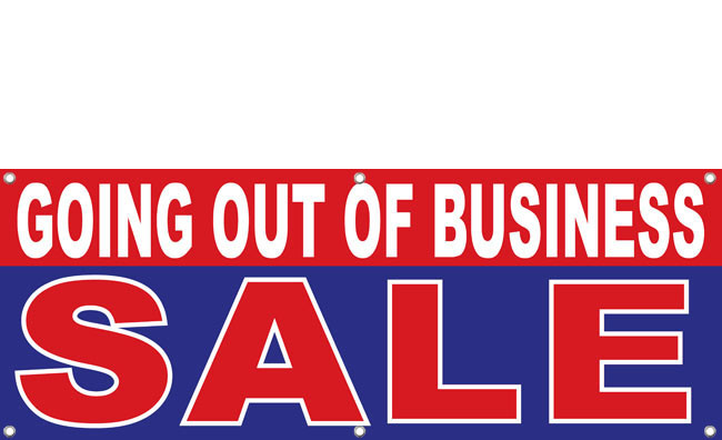 Going Out of Business Banner Sign 1200