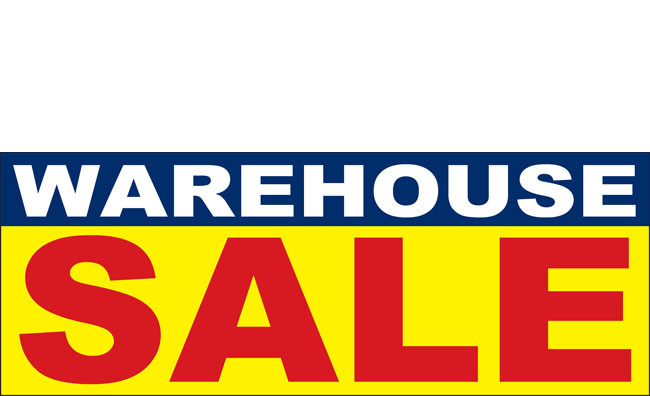 Warehouse Sale Banner Sign 1000