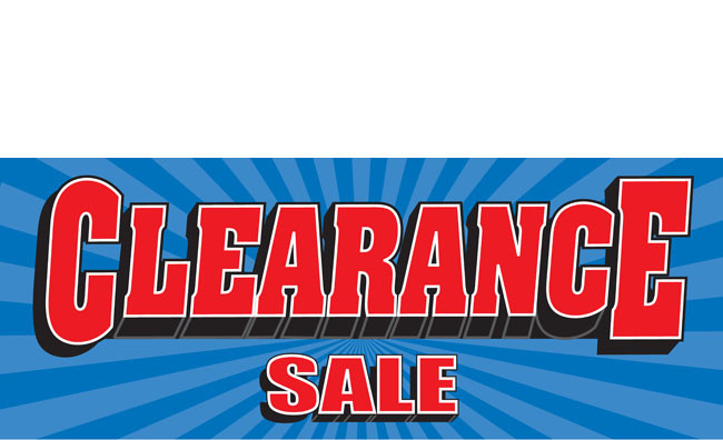 Clearance sale, banner clearance sale, red banner clearance sale