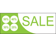 Sale Vinyl Banner Sign for Retail Store with Different Percentage Style 1900
