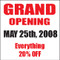 Grand Opening Banner Sign Square Style 2700